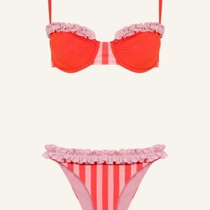 Vibrant Ruffled Bikini Set